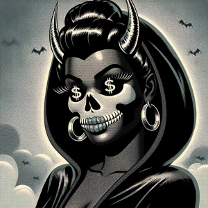 Grim reaper female nsfw black
background, extremely detailed mas...