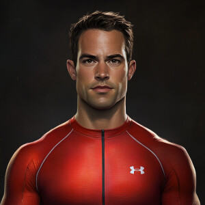 Generate a hyper-realistic image of Curtis Kowe, a 27-year-old a...