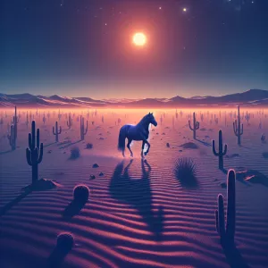 Create an image for the Song- A horse with no name by 1970s band...