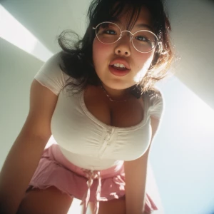 pov first person perspective of laying down looking up at my gir...