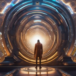 African American time travelers co.o g through a dimensional por...