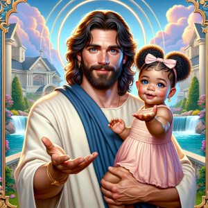 Create a 3D realistic artwork featuring the phrase 'Jesus Saves'...