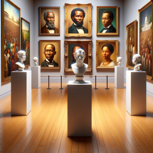 Design a close-up, detailed 3D view inside an African-American m...