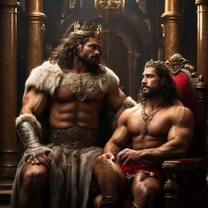 The muscular hairy prince fullyneikein and the king was showing...