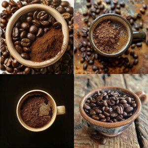 Cup filled with coffee mix