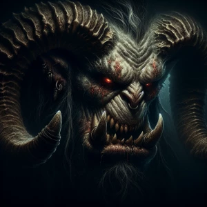 A brooding, monstrous orc of ancient lore, every feature exudes...