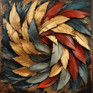 Call formed out of feathers