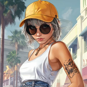 young, rebellious gta-style character. The character should have...