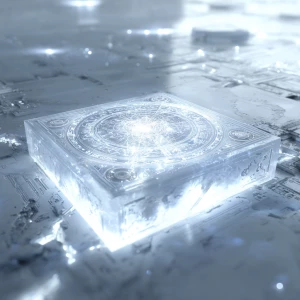 In a digital painting, a shimmering, almost ethereal digital art...