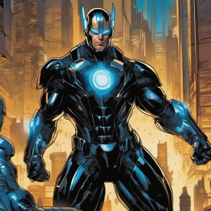 Character Description:
A towering cybernetic agent exudes menace...