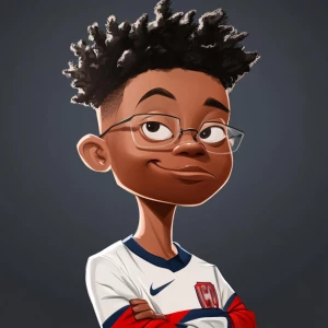 Create a caricature image of Jaden Daniels of Washington Command...