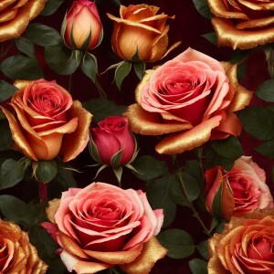 Roses with gold edges