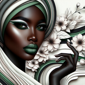 Create a sophisticated and visually captivating image using a mi...