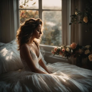 Pose):
“A detailed, highly realistic image of Dahlia waking up i...