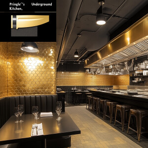 Restaurant "Pringle's Underground Kitchen," an urban upscale res...