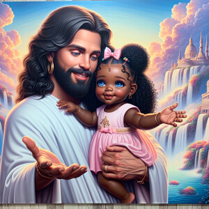 Create a 3D realistic artwork featuring the phrase 'Jesus Saves'...