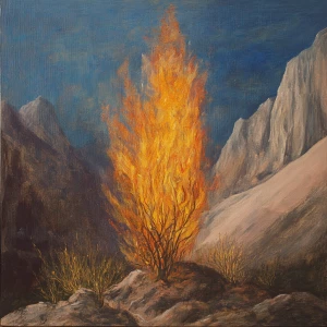 Burning bush of God on Mt. Sinai