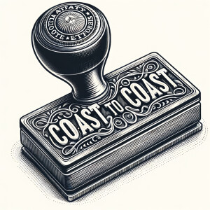 A notary stamp, the notary stamp reads "coast to coast"