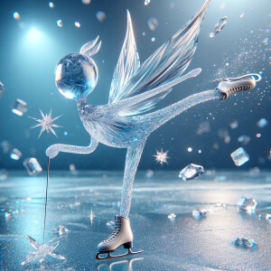 hyper realistic artwork, digital art, of a delicate, transparent...