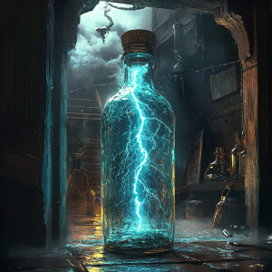 Oh, lightning Being trapped in the bottle bottle