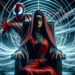 "Create a high-quality, ultra-realistic image of Madame Web as s...