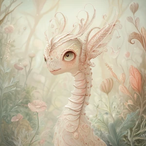 A whimsical alien hybrid inspired by the romantic and folk-influ...