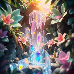 In a whimsically detailed wonderland, a fantastical space oasis...