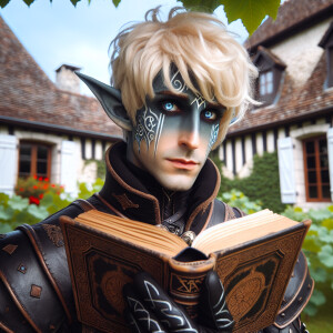 Caranthir-Ar-Fieniel from the Witcher series in black eldritch a...