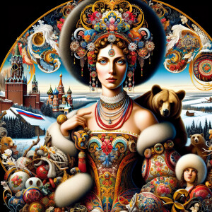 If Russia were a woman. In the Baroque style