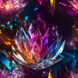 Capture a close-up of a crystal with light refracting through it...