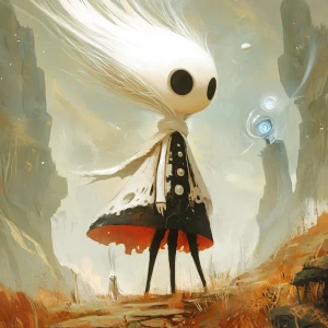 Create an image of an alien girl with a unique art style, charac...