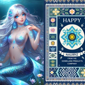 Создайте праздничное изображение с поздравительным баннером, на...