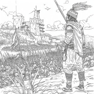 Generate an image that represents Po'Pay leading the Pueblo Revo...