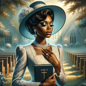 Render an airbrush oil painting of an African American woman wit...