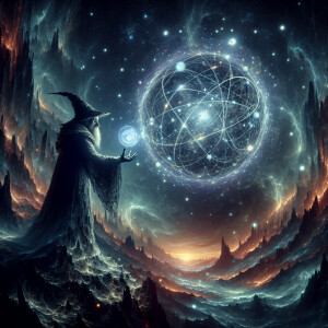 An alien wizard is deep within the under world, weaving intricat...