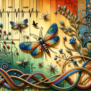 The golden ratio, Minimalist art Circuit, boards, circuitry, diagrams Cellular structures, DNA, circuit boards, colorful wires,  asian and Egyptian  graffiti, lie detector graphs, cardio, printout , branches infinity sign, cave, Art, handprints, distant birds flying, flowering vines, abstract gestural painting, dna