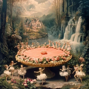 Please make a hyperrealistic vintage photo with fairy elf magica...