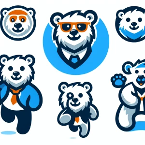 Bear blue and orange cool