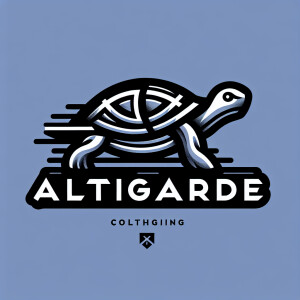 Design a sleek turtle logo for a clothing brand named "Altigarde...