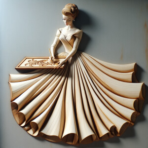 1950’s lady in a long flowing dress