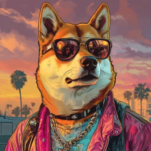 MEME DOGE, highly detailed character portrait in the style of mo...