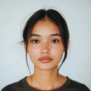 A 21-year-old Filipina woman from Nevada with a clean, makeup-fr...