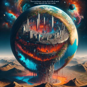 Create a 3D illustration in 8K resolution depicting a futuristic...