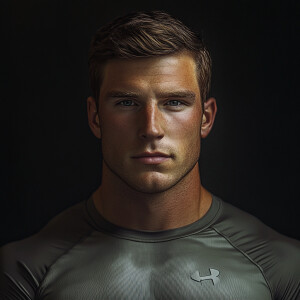 Create a real detailed  5k hyper-realistic photograph full male...