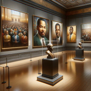 Design a close-up, detailed 3D view inside an African-American m...
