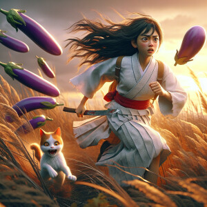 A young Filipina in striking tattered Japanese school uniform wi...