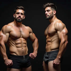 Carloss y Ramón tienen un cuerpo velludo y musculoso y ese miemb...