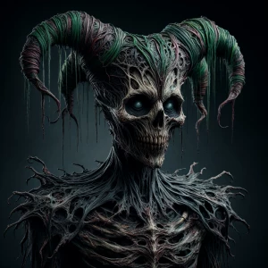 A decayed Joker  in the style of H.P. Lovecraft. Joker  appears...