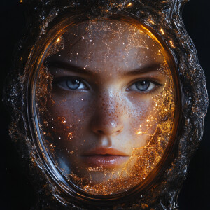 A highly detailed, ultra-realistic, photorealistic portrait of a...