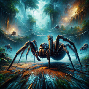 Spider  in the style of Yautja's (Hunter Predator),ultra-detaile...